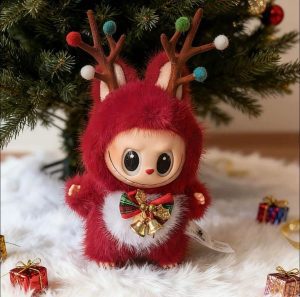 Cross Border Labubu Plush Doll Popula Red